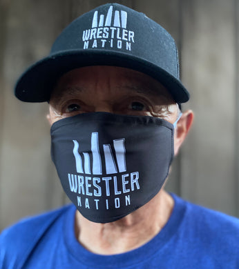 Black Mask w/ White Wrestler Nation Logo*