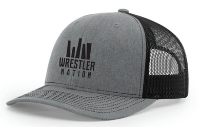 Grey Trucker Hat w/ Black Logo