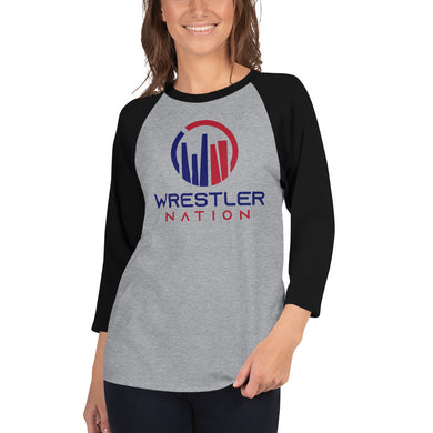 Unisex Baseball Shirt: 3/4 Sleeve Wrestler Nation Shirt